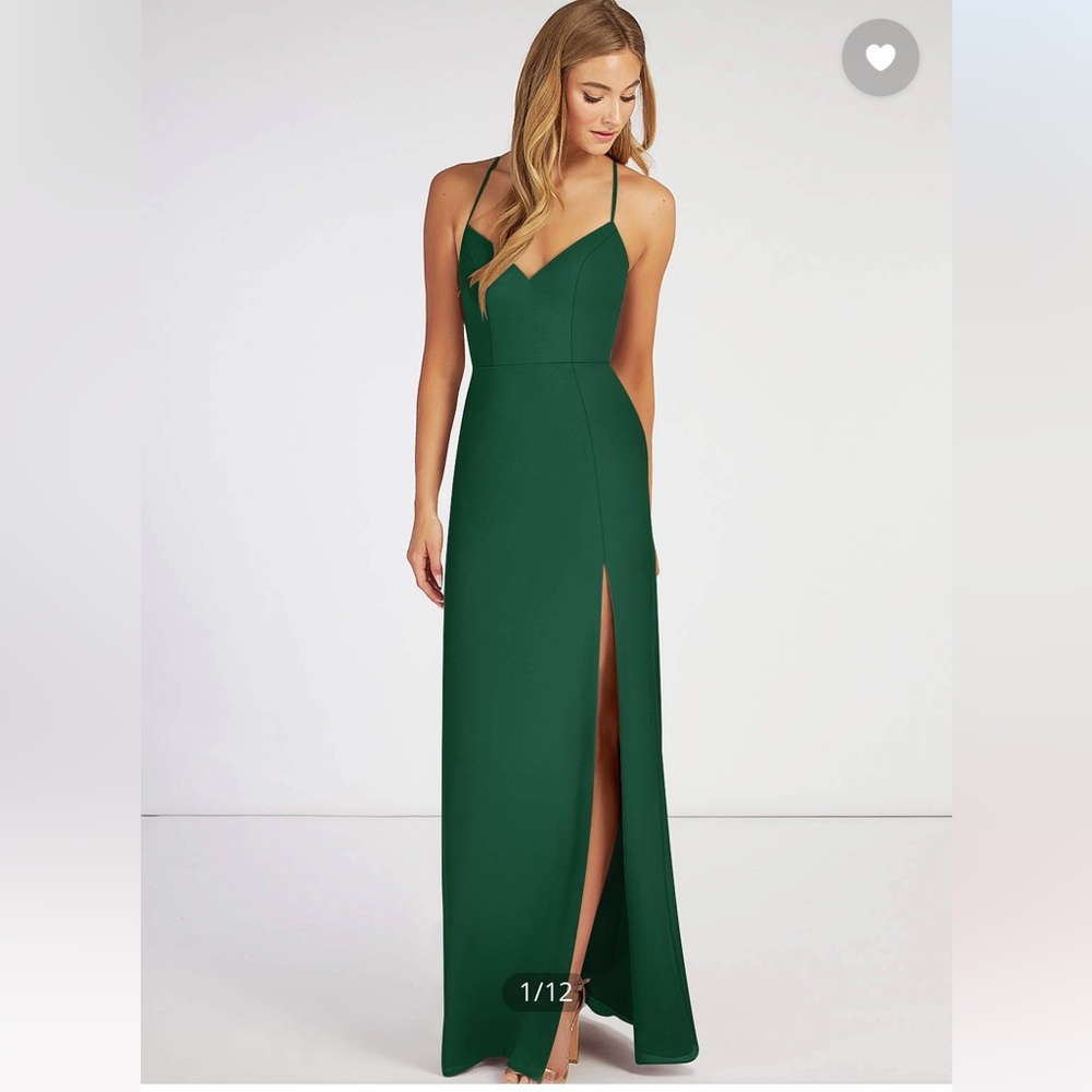 Azazie dark green bridesmaid dress